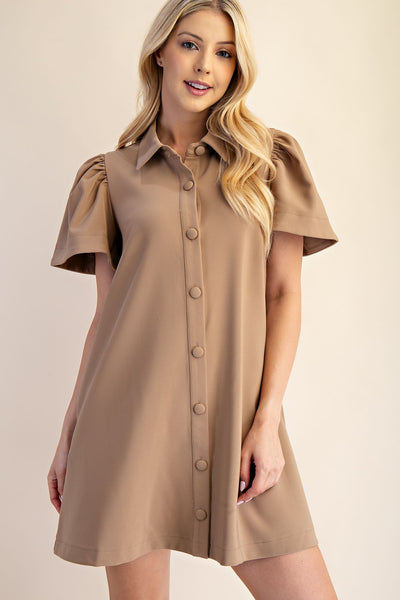 Amber Dress - Taupe