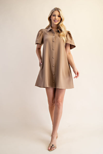 Amber Dress - Taupe