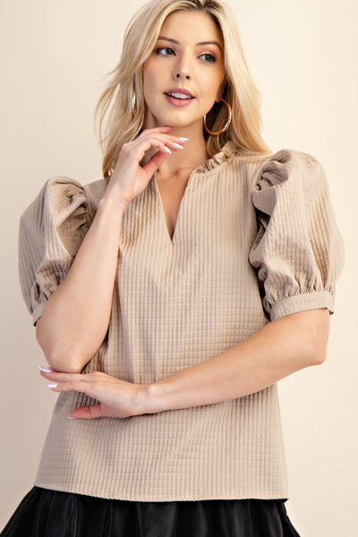 Rouge Top - Beige
