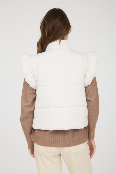 Snow Bow Vest-Cream