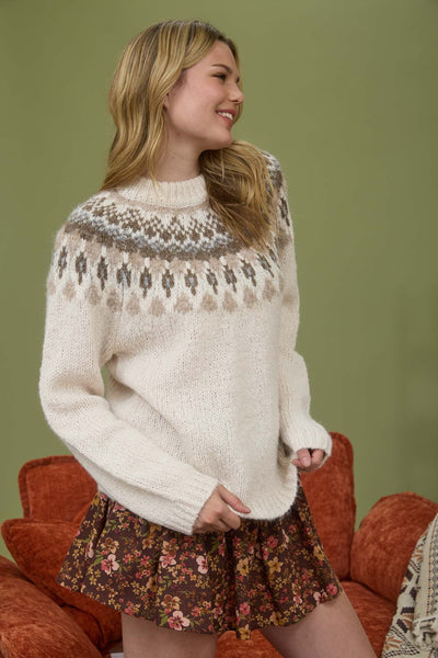Maple Lodge Sweater - Ivory Multi