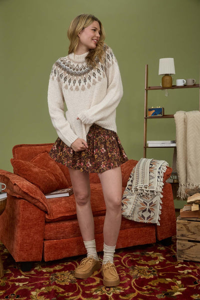 Maple Lodge Sweater - Ivory Multi