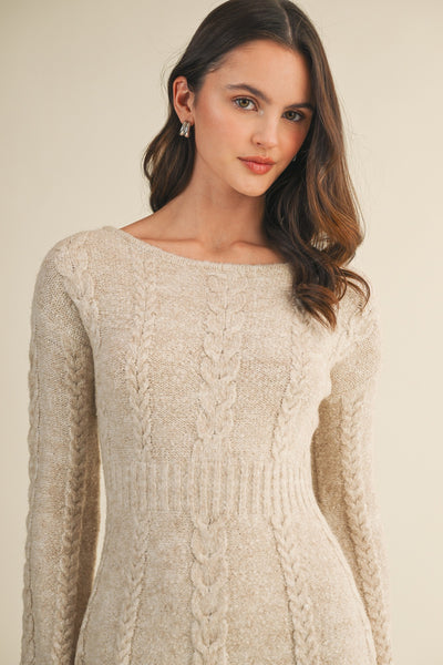 Alpine Glow Dress - Oatmeal