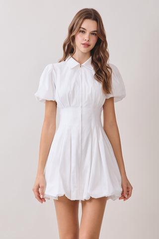 Sweetheart Bubble Dress - White