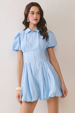 Sweetheart Bubble Dress - Blue