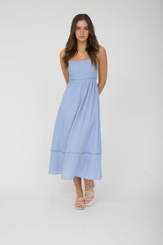 Sail Away Maxi Dress - Dusty Blue