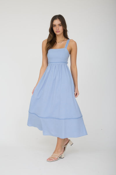 Sail Away Maxi Dress - Dusty Blue
