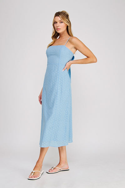 Lily Eyelet Maxi - Blue
