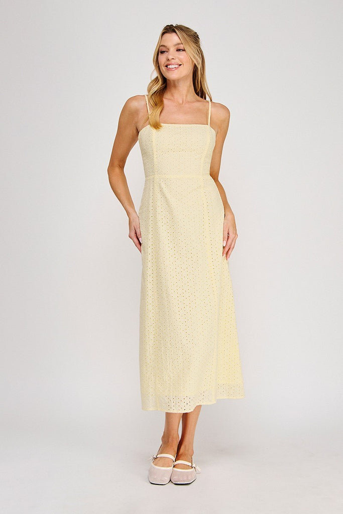 Lily Eyelet Maxi - Yellow