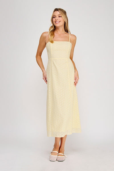 Lily Eyelet Maxi - Yellow