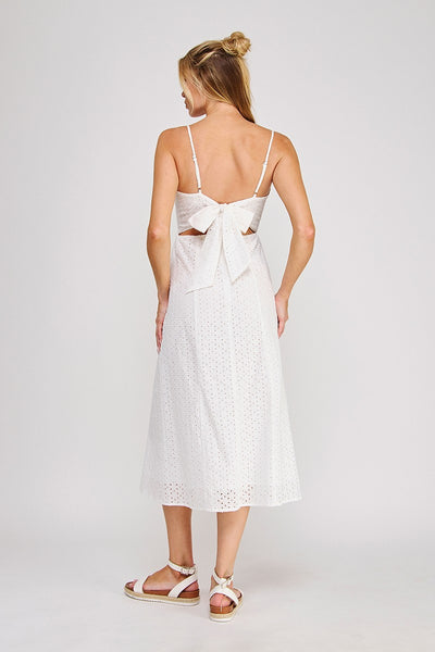 Lily Eyelet Maxi - White