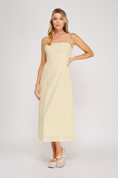 Lily Eyelet Maxi - Yellow