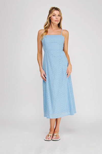 Lily Eyelet Maxi - Blue