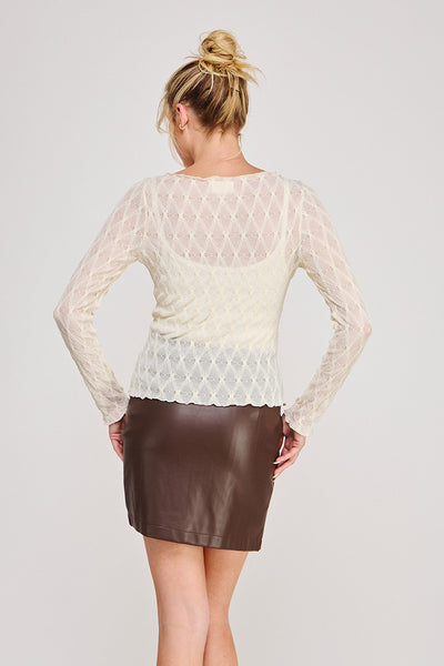 Muse Mesh Top - French Vanilla