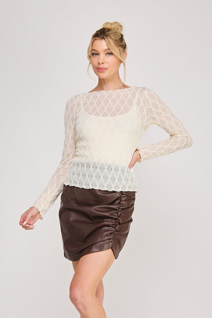 Muse Mesh Top - French Vanilla
