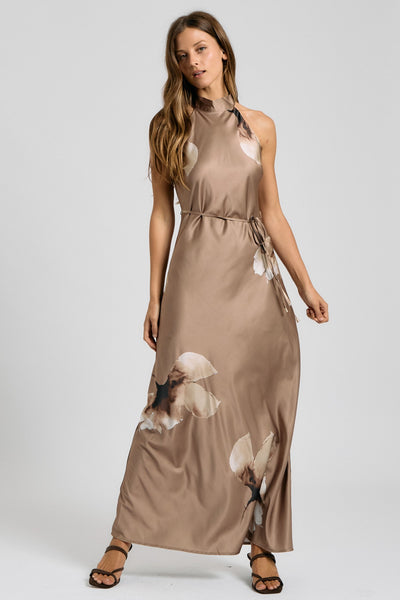 Mocha Rose Maxi Dress