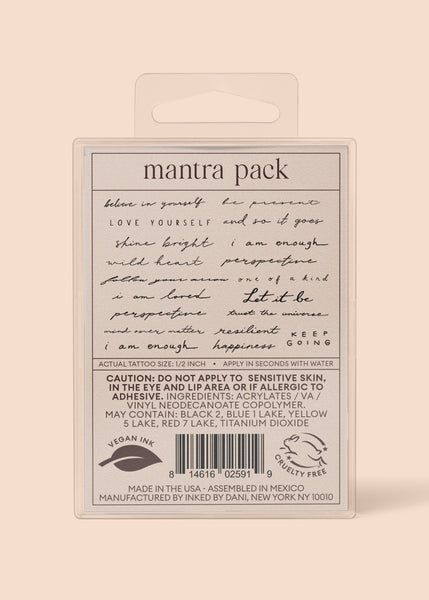 Temporary Tattoos - Mantra Pack