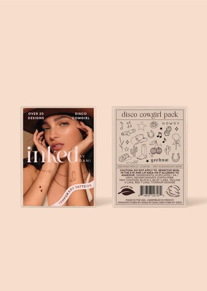 Temporary Tattoos - Disco Cowgirl Pack