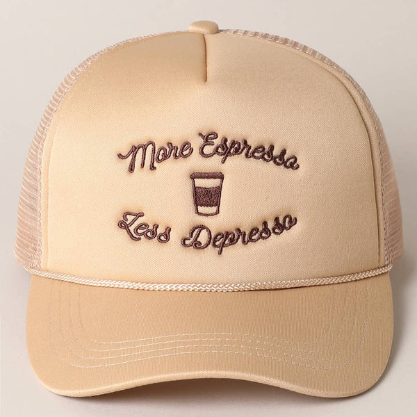More Espresso Trucker Hat - Beige
