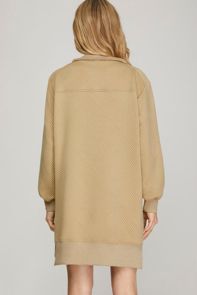 Maple Street Dress-Taupe