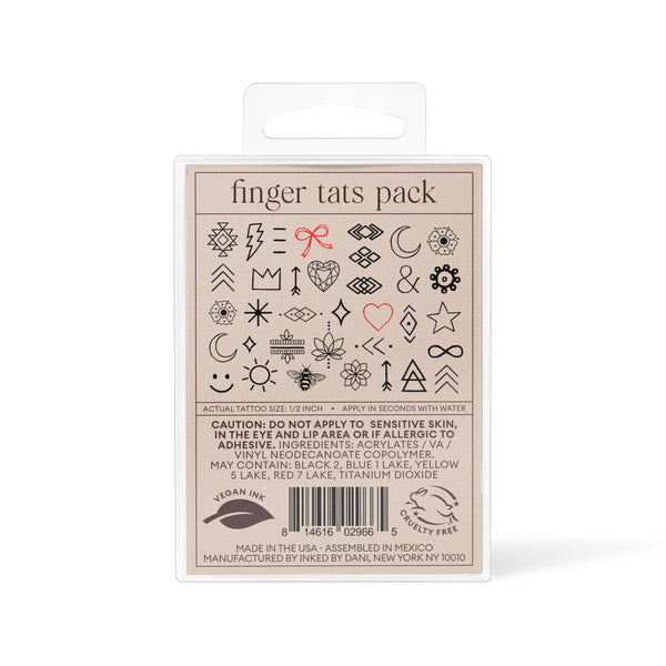 Temporary Tattoos - Finger Tats Pack