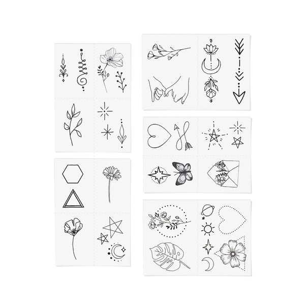 Temporary Tattoos - Fine Line Pack