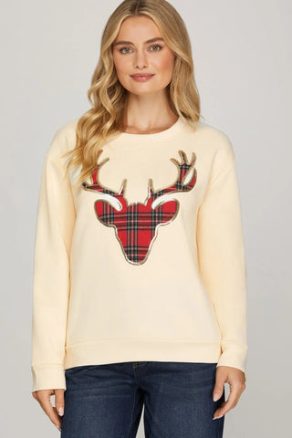 Oh Deer Sweatshirt - Cream