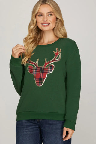 Oh Deer Sweatshirt - Green