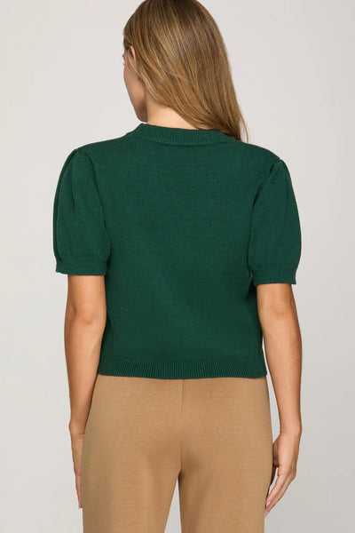 Merry Teddy Sweater - Green