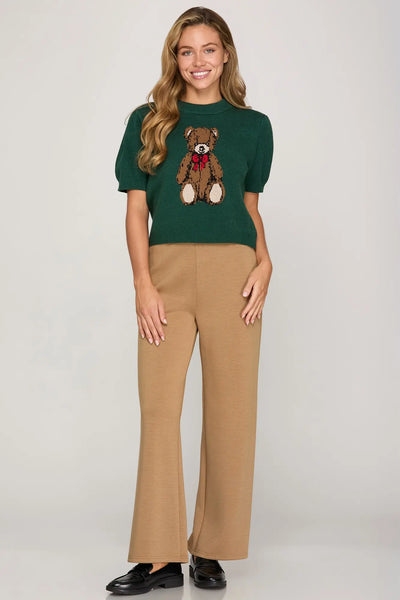 Merry Teddy Sweater - Green