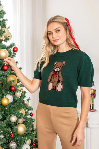 Merry Teddy Sweater - Green