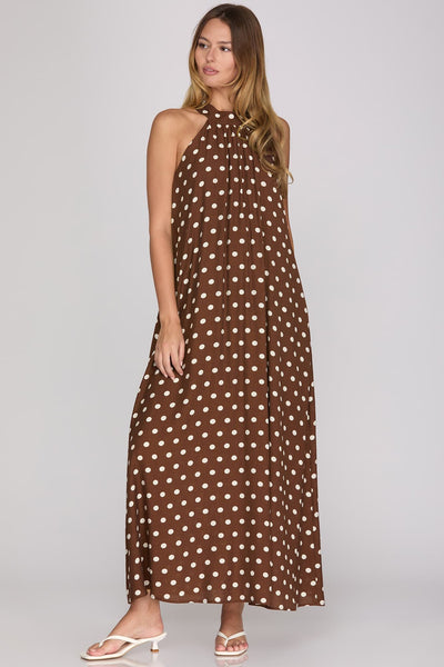 Madison Dot Maxi - Brown