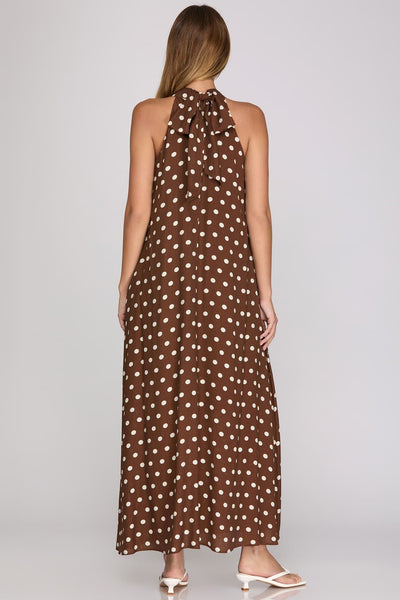 Madison Dot Maxi - Brown