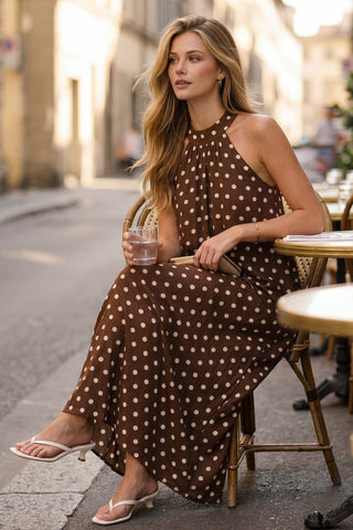Madison Dot Maxi - Brown