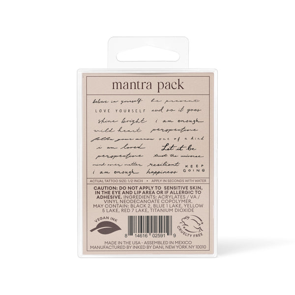 Temporary Tattoos - Mantra Pack
