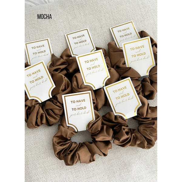 Grace Satin Scrunchie - Mocha