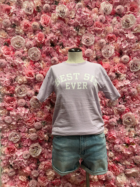 Best Sis Collegiate Tee - Lavender