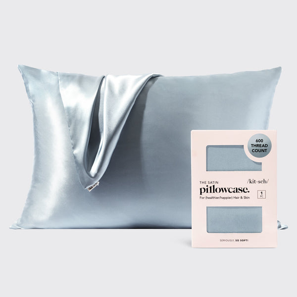 Kitsch Satin Pillowcase Standard - Haze Blue