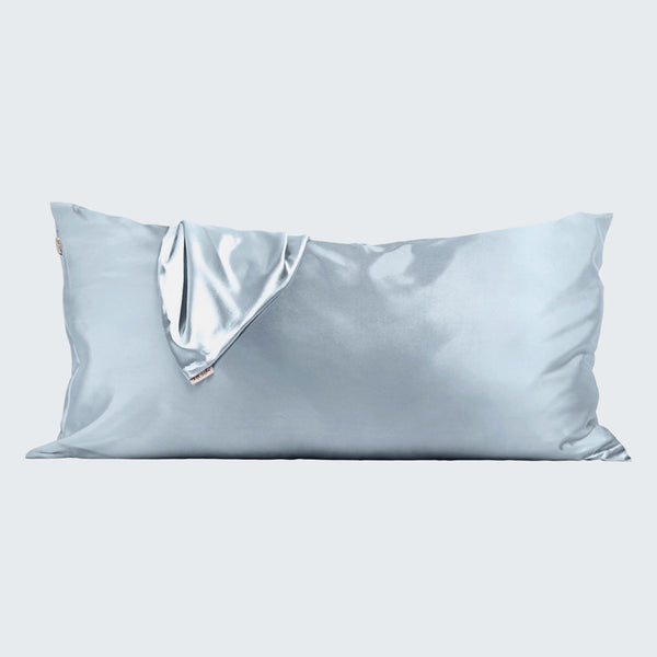 Kitsch Satin Pillowcase King - Haze Blue