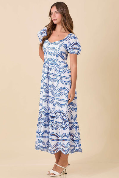 Mykonos Eyelet Maxi Dress