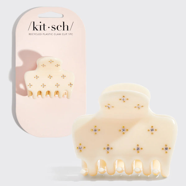 Kitsch Rhinestone Med Claw-Ivory