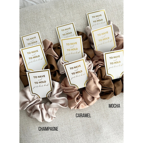 Grace Satin Scrunchie - Mocha