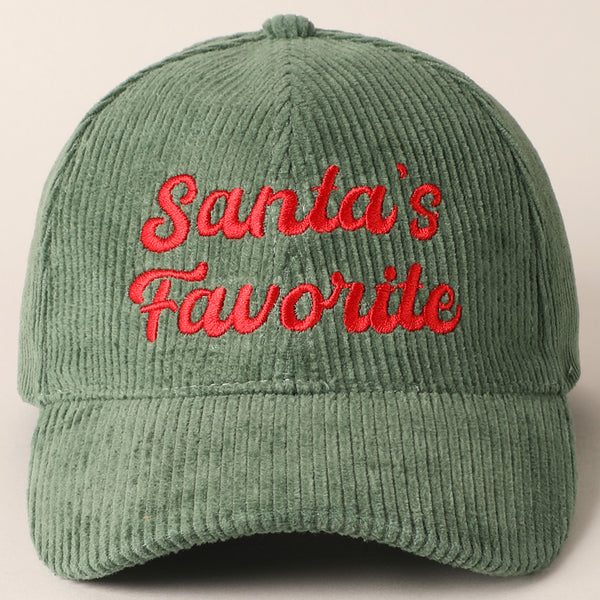 Santa's Favorite Corduroy Hat - Sage