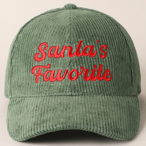 Santa's Favorite Corduroy Hat - Sage