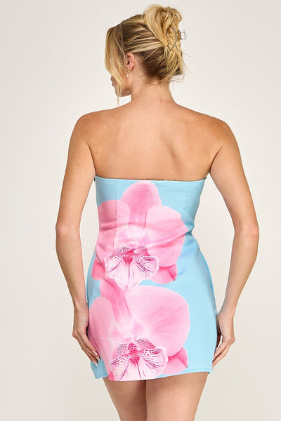 Maui Days Dress - Blue/Pink