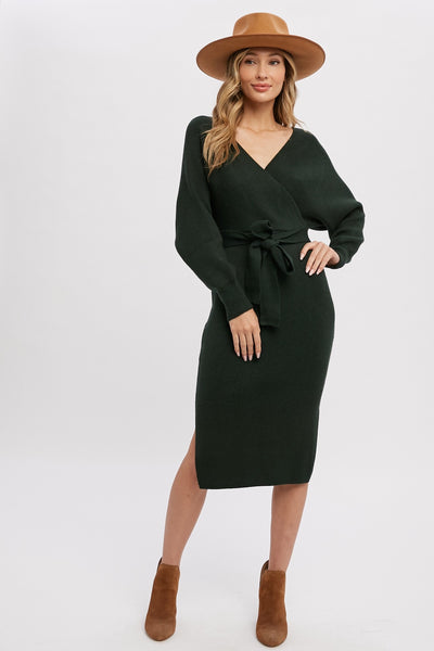 Limitless Sweater Dress - Forest Green