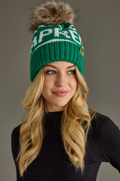 Apres Pom Hat - Green