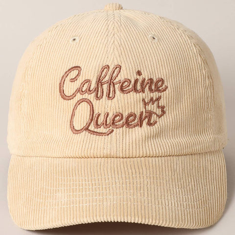 Caffeine Queen Corduroy Hat - Sand