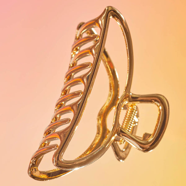 Kitsch Open Shape Claw Clip - Gold