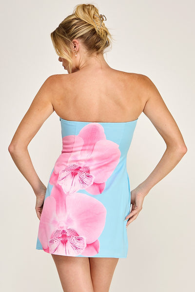 Maui Days Dress - Blue/Pink